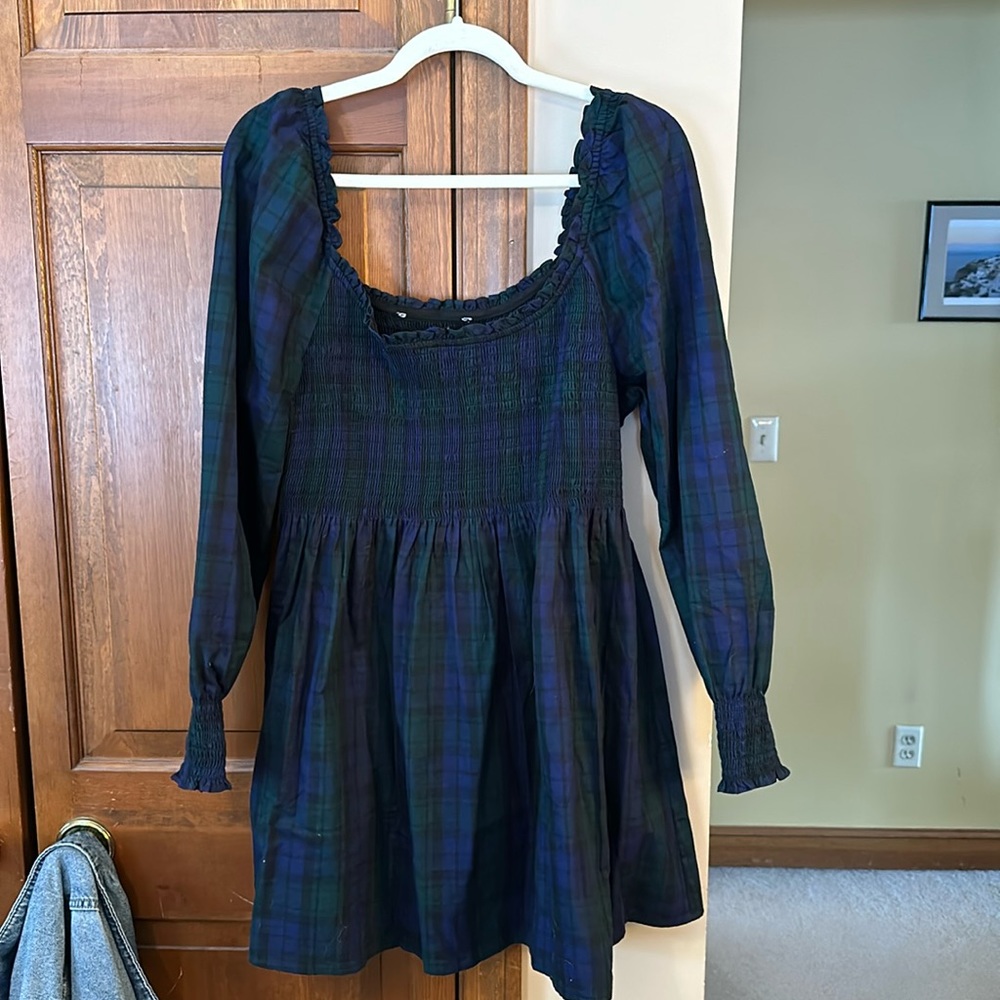 Hill House Norah Nap Dress Blackwatch Tartan - XL